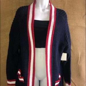 Crochet knit cardigan